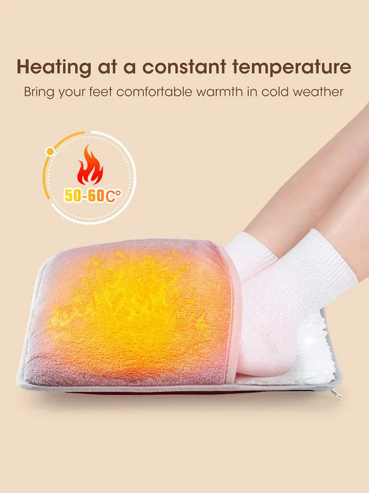 Electric Foot Warmer - USB Heated Plush Pad