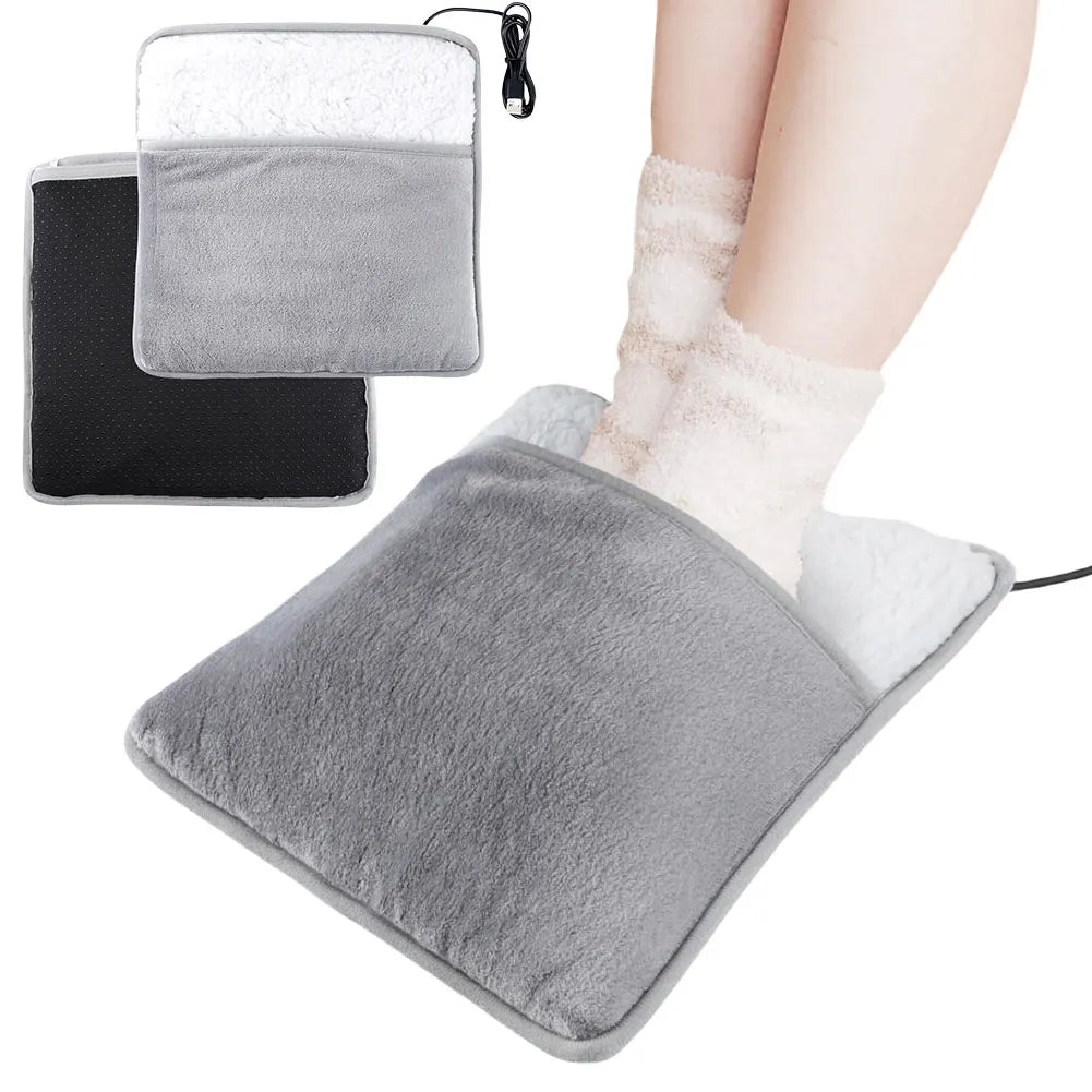 Electric Foot Warmer - USB Heated Plush Pad
