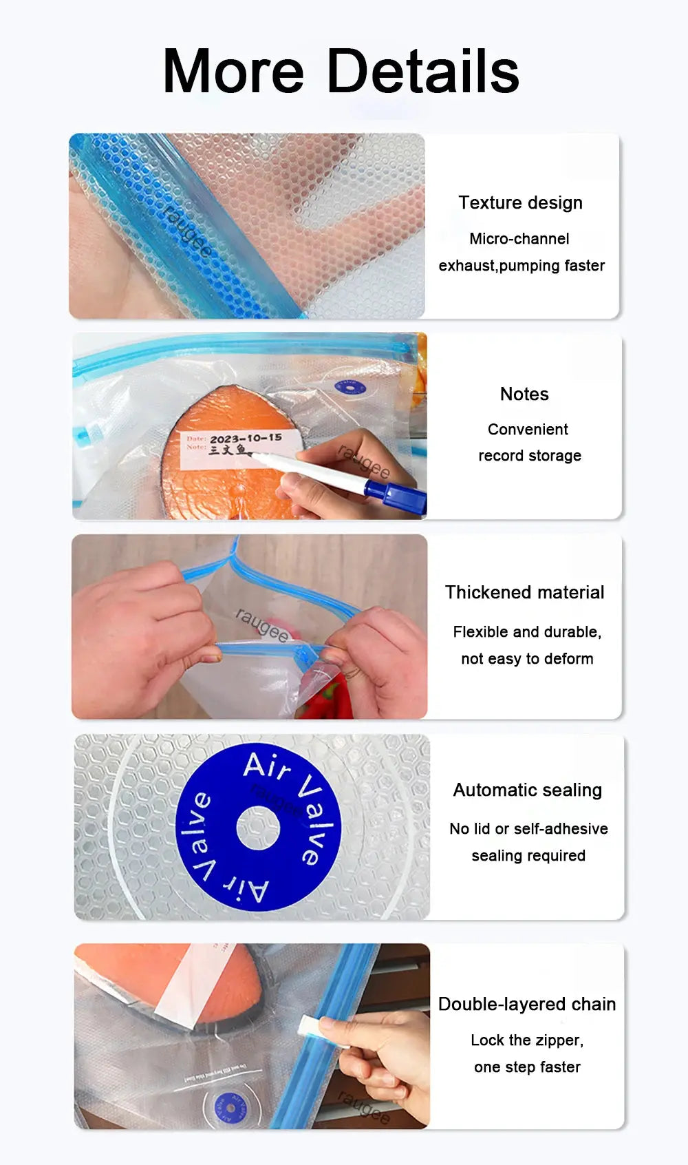 Fresh Seal Reusable Vacuum Bag Set (10-Pack) – Pump Sold Separately