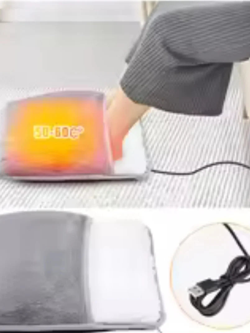 Electric Foot Warmer - USB Heated Plush Pad